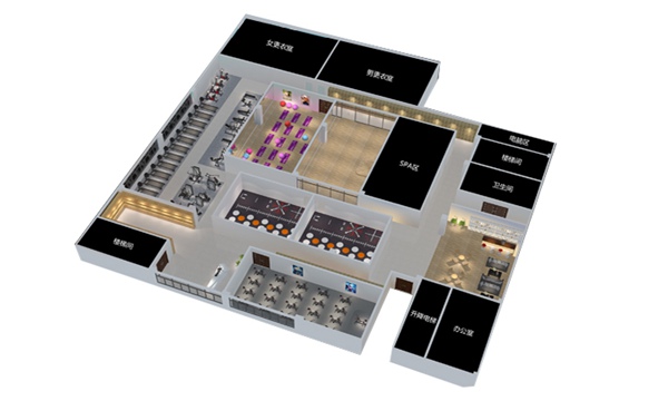 1700平方健身房配置方案-广西YABO体育健身器材有限公司