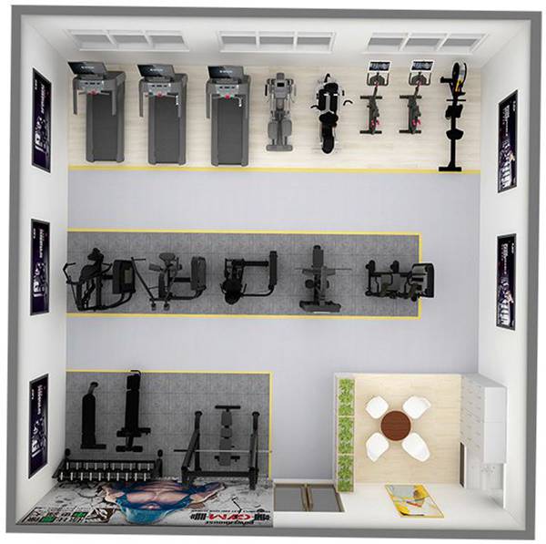 100平方健身房配置方案-广西YABO.COM体育健身器材有限公司